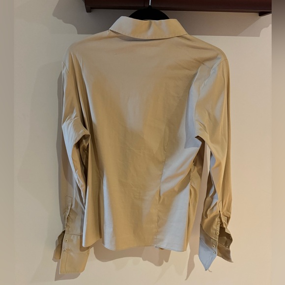 Pretty Beige PINK Women’s Ruched Blouse - Picture 2 of 3